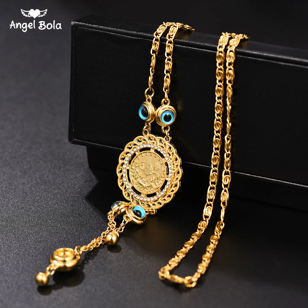 Necklace Pendant Arrival Fashion Gold Color Plated Round Necklace for Women Nice Birthday Trendy Jewelry Gifts