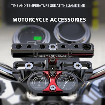 

Spirit Beast Motorcycle Bracket Multi-function Clock Motocross Handlebar Pressure Block Extension Rail Bell Accessories