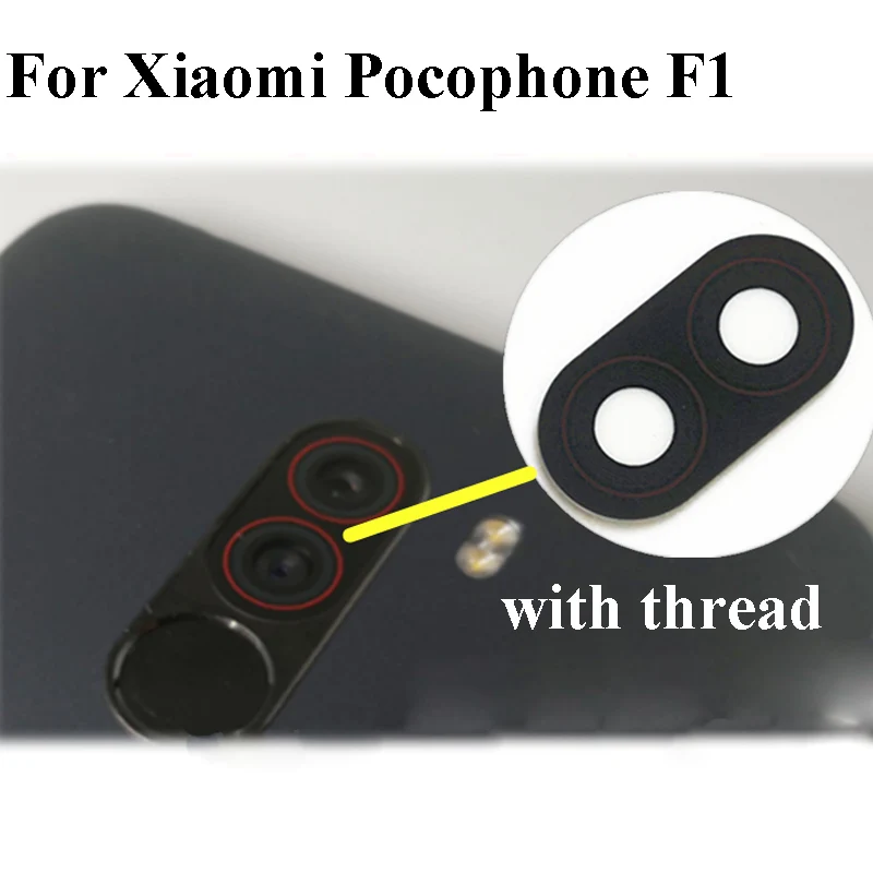 2PCS Original New For Xiaomi Pocophone F1 Back Camera Glass test good F 1 lens Poco phone 6.18'' inch |