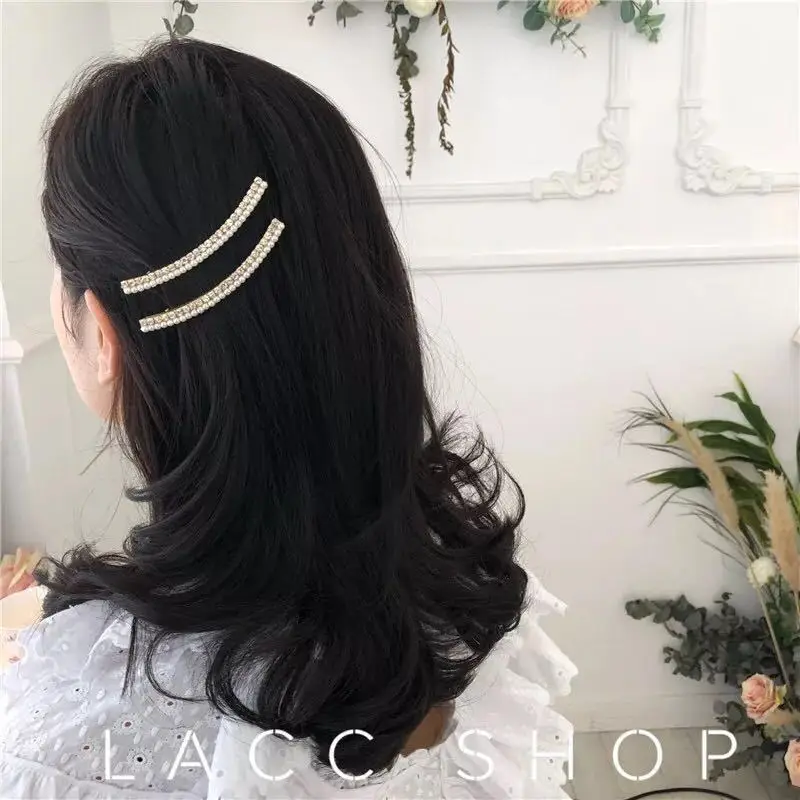 Korea Hair Accessories Flower Pearl Diamond Hair Clips For Girls
