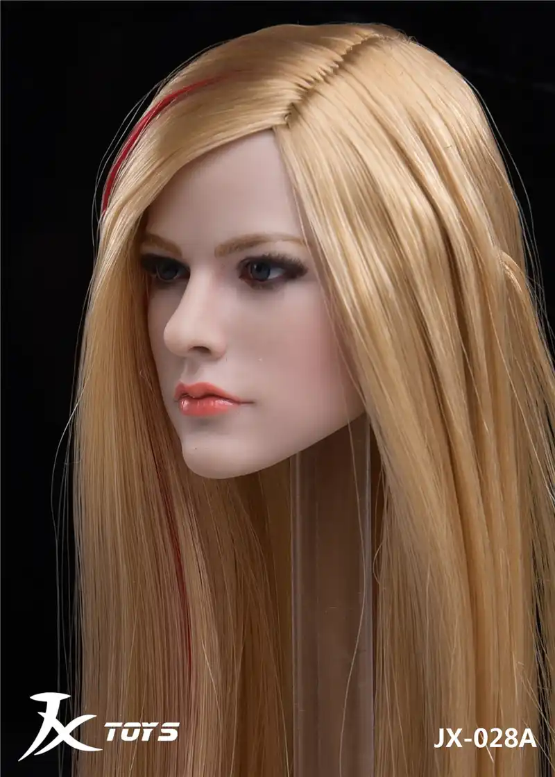 1//6 Scale Head Sculpt Carved Model JX-09 for 12/" Female Body Action Figures