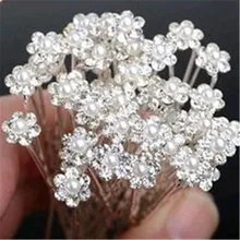 Горячая распродажа 20 шт. Инструменты для укладки волос свадебные шпильки кристалл жемчуг цветок Свадебные Заколки для невесты заколки для волос аксессуары