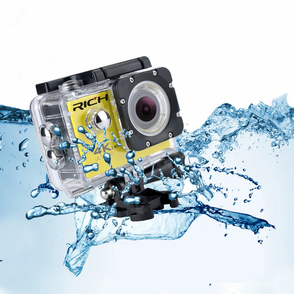 US $296.67 F60C 4K Sports Action Camera Waterproof Video Wifi Cam DV Camcorder Ultra HD 16MP 20 Inch Screen 170 Degree Wide Angle Cameras