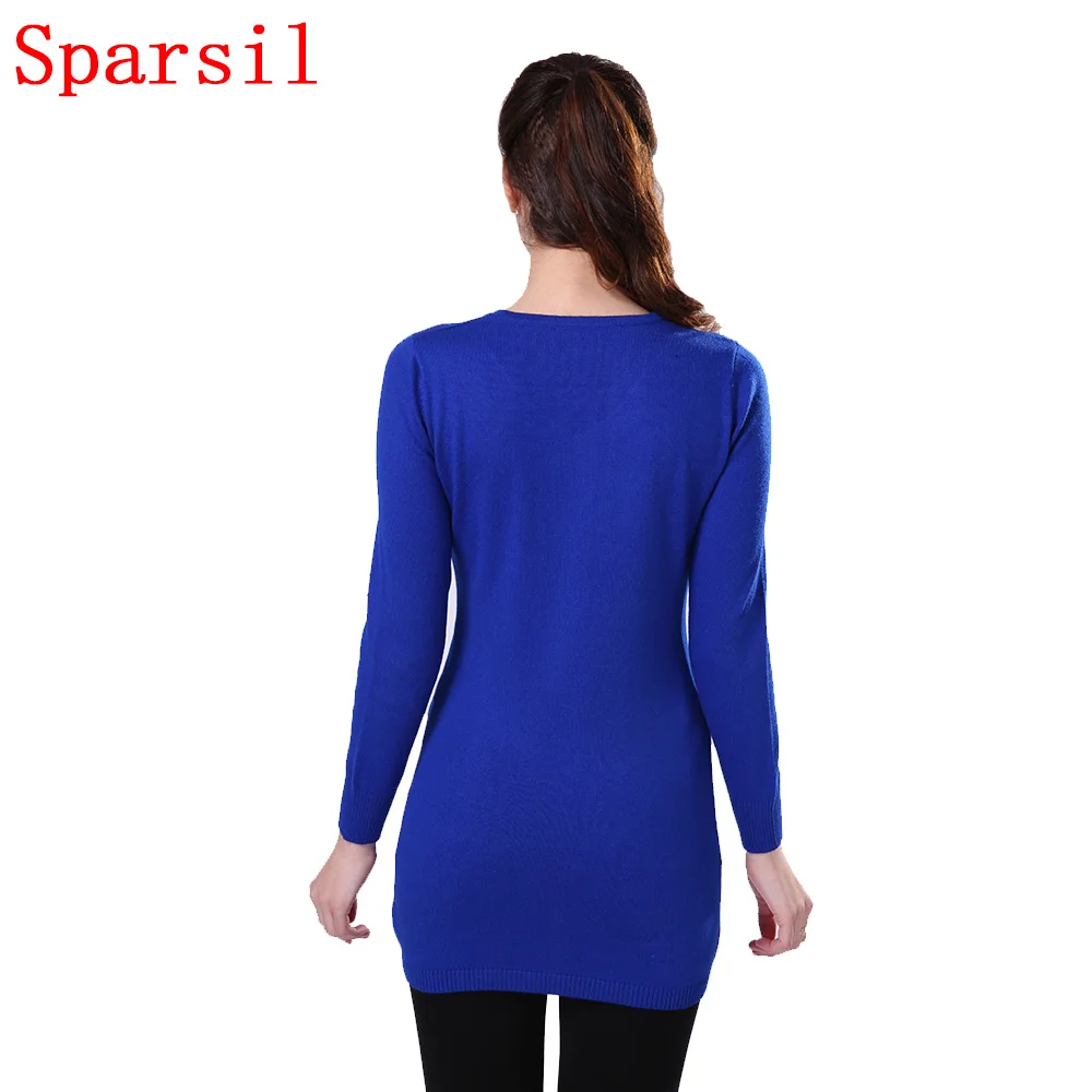 11.11 Sparsil Women Winter Rib Sleeve Cashmere Blend Knitted Pullover Autumn Solid Colors Christmas Knitwear Warm Sweater
