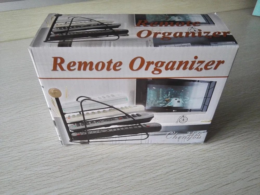 Remote Control TV Holder / Storage Caddy-Black Metal Arched