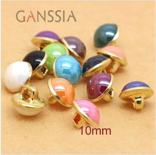 

40pcs/lot Candy color Metal imitation pearl buttons Shank sewing buttons for shirt garment (ss-631)