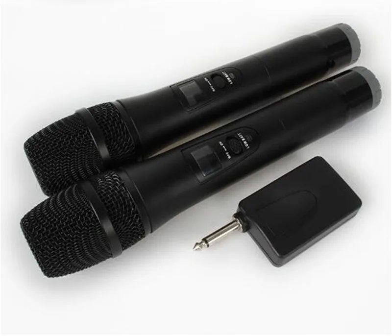 

2 Karaoke Wireless Microphone 1receiver MIC mikrofon KTV Karaoke player Echo System Digital Sound Audio Mixer Singing Machine E8