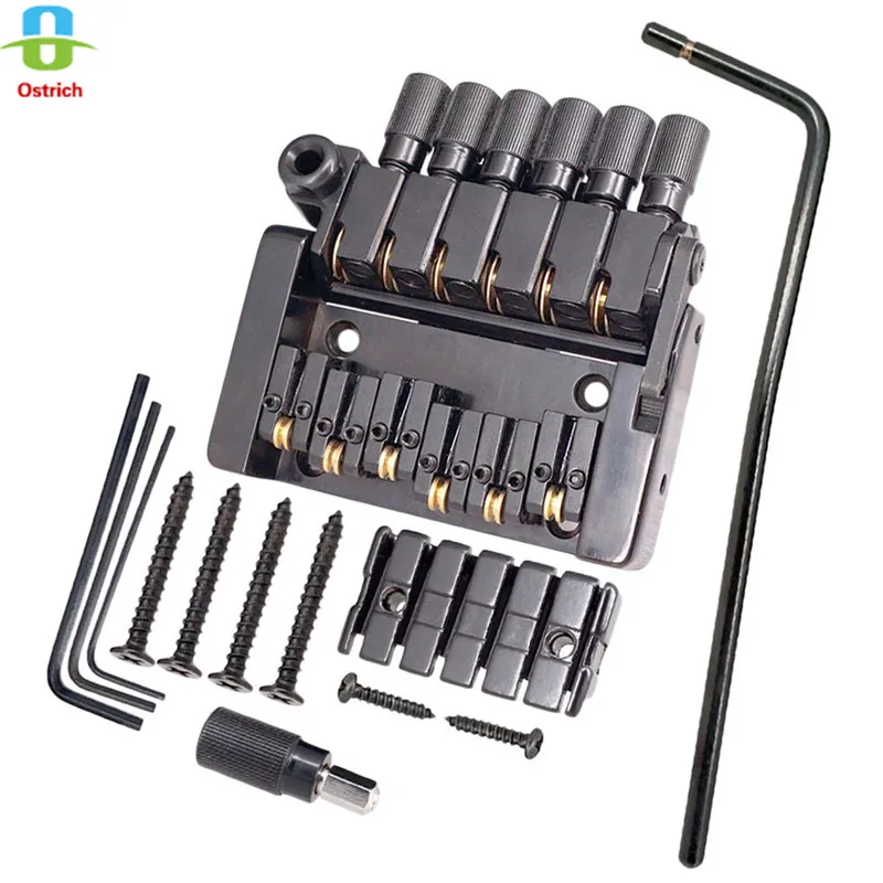 1 Set of 6 String Roller saddle Tremolo Bridge Tailpiece for Headless Electric Guitar Parts 1 Set of 6 String Roller saddle Tremolo Bridge Tailpiece for Headless Electric Guitar Parts