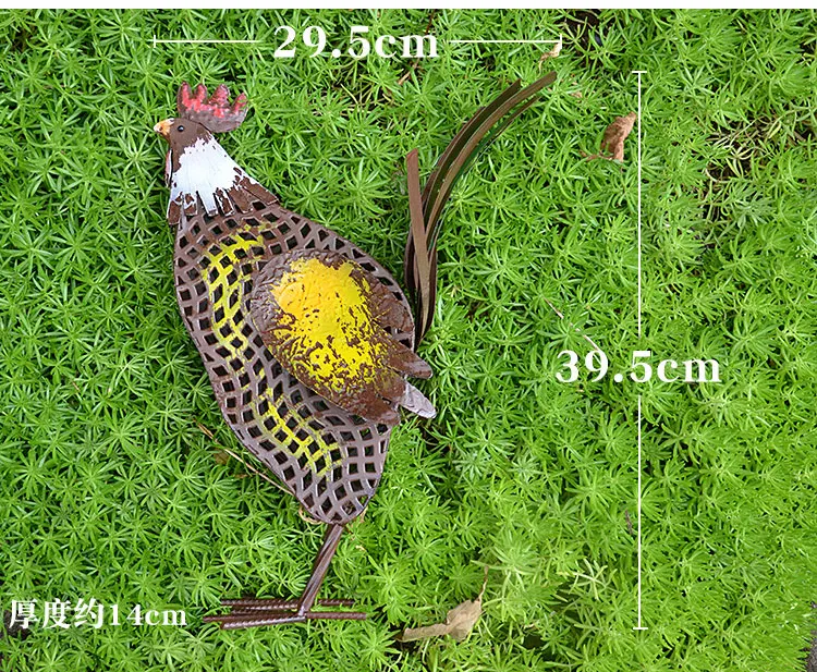 Железный петух садовое украшение животные Садоводство