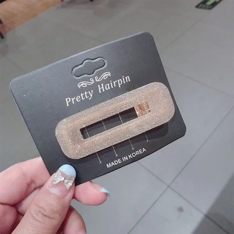 Champagne Rectangle Распродажа, 1 шт., женские заколки для волос с кристаллами, шпилька, прозрачная цветная заколка, аксессуары для волос, головной убор - Цвет: Champagne Rectangle