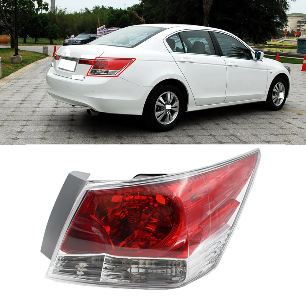 CAPQX For Honda Accord 2008-2012 Rear Bumper Tail Light Brake Light Taillight Tail Lamp Rear headlight headlamp Assy