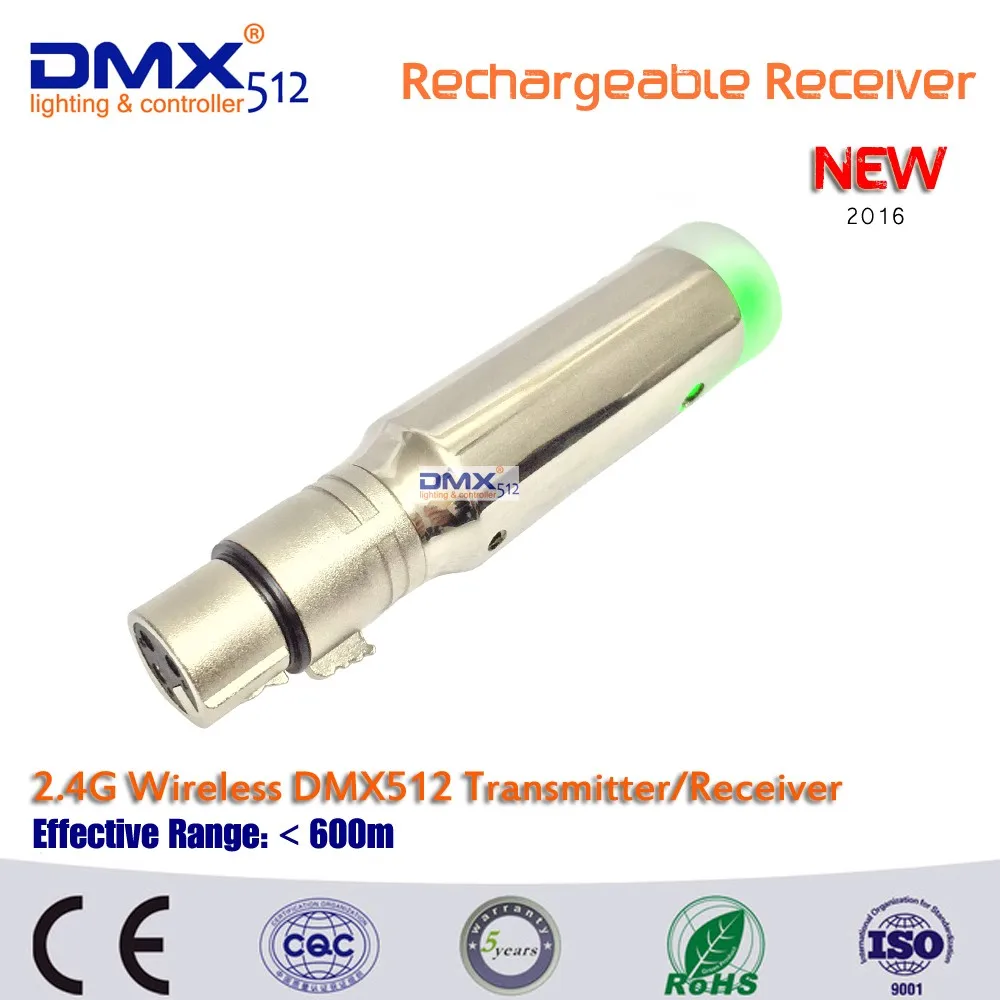 DHL Бесплатная доставка 2.4 ГГц DMX512 DMX Dfi DJ 2 шт. передатчик и 7 шт. приемник экстренной помощи Батарея