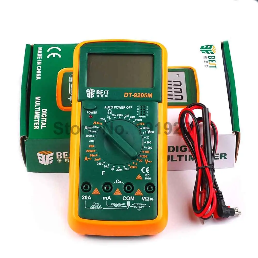DT9205 AC/DC Professional Electric Handheld Tester Meter Digital