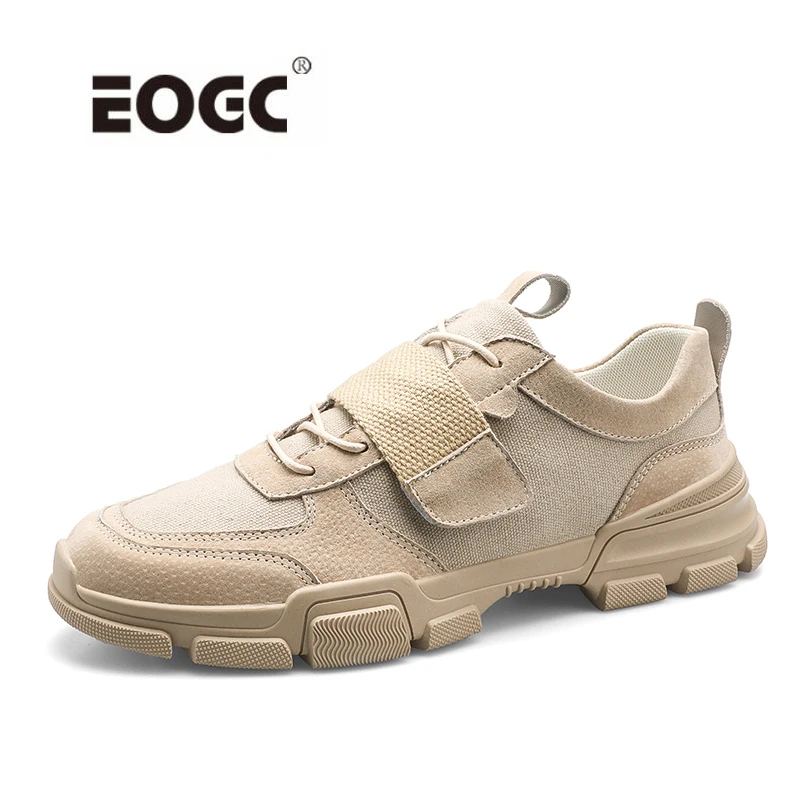 

Spring Men Sneakers Fashion Casual Shoes Men Breathable Walking Shoes Suede Leather With Canvas Outdoor Men Shoes