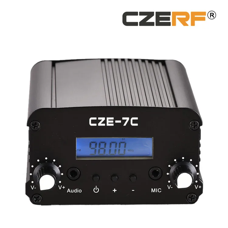 CZE-7C 1 Вт/7 Вт fm-передатчик 76-108 МГц регулируемое радиооборудование для радиостанции есть кабель-адаптер ЕС