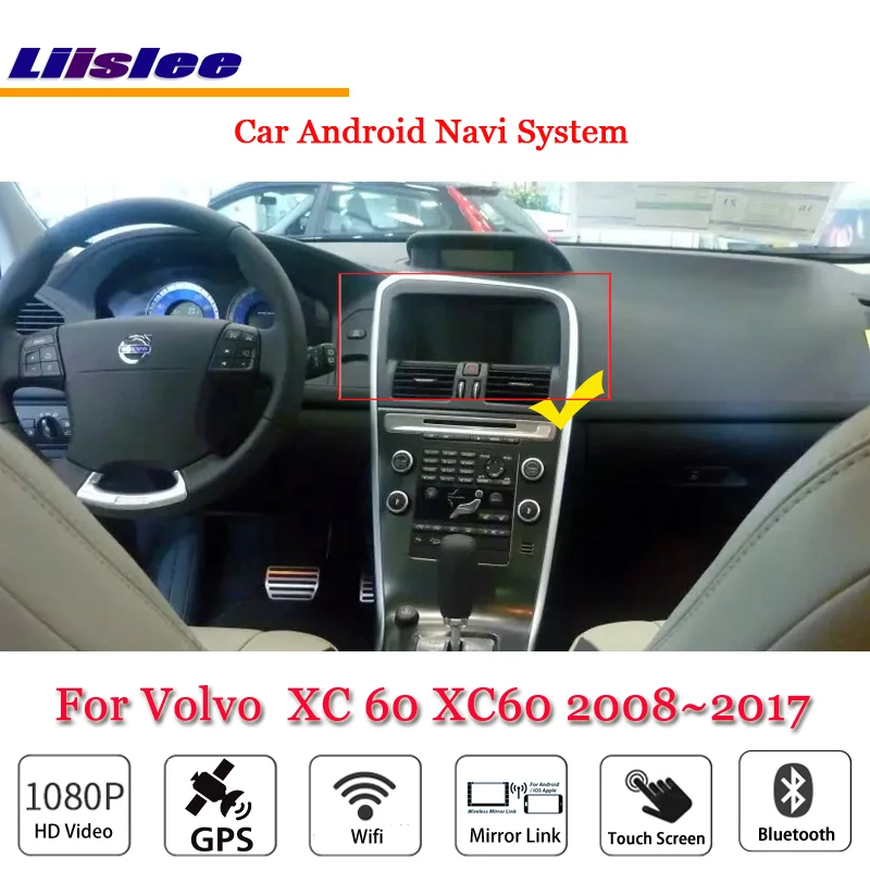 Liislee автомобиль для Volvo XC 60 XC60 2008~ радио Android Carplay стерео зеркало с GPS соединением карта навигатор навигационная мультимедийная система