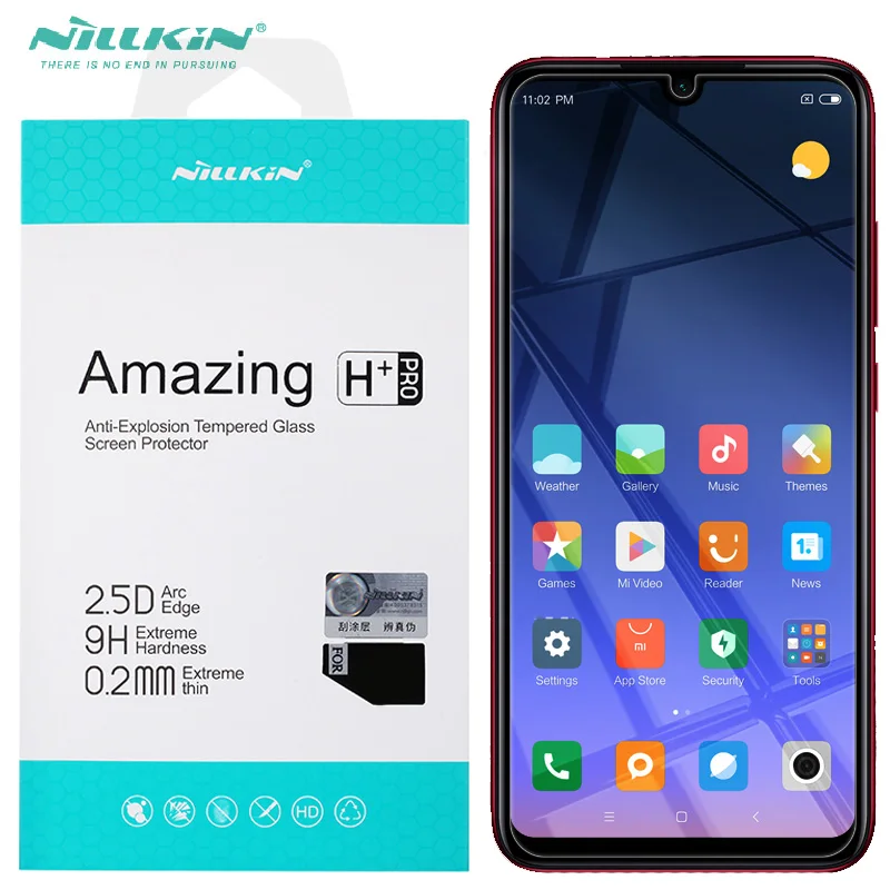 0,2 мм стекло для xiaomi redmi note 7 Nano пленка Nillkin h+ pro Защита экрана для redmi note 7 закаленное стекло олеофобное покрытие