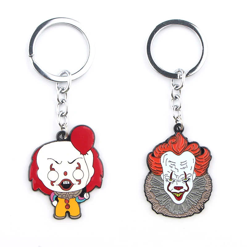 

K190 Stephen King's It Clown Cartoons Gifts Metal Keychain Pendant Car Keyholder Gift Key Chain For Men Boys