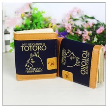 Brand New Totoro Canvas Short Wallets High Quality Purse Carteira Masculina Card Photo Holder Free Shipping