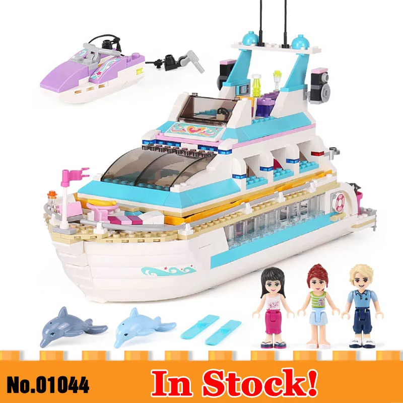 

Friends set Girl Series 661pcs Building Blocks toys Dolphin Cruiser kids Bricks toy girl gifts Compatible Legoinglys 41015