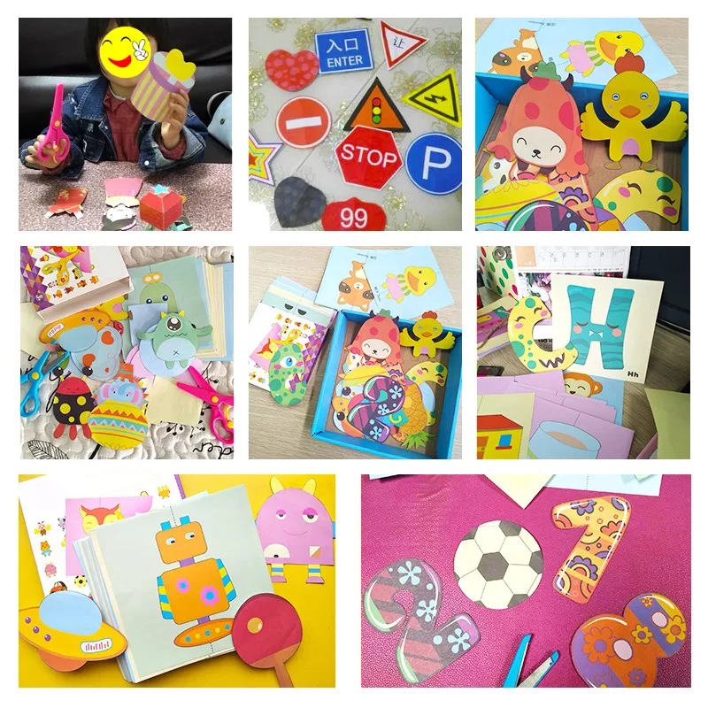 discount  Interesting children's paper cutting Manual Learning paper-cut Gift Set Manual Diy Kindergarten Toy