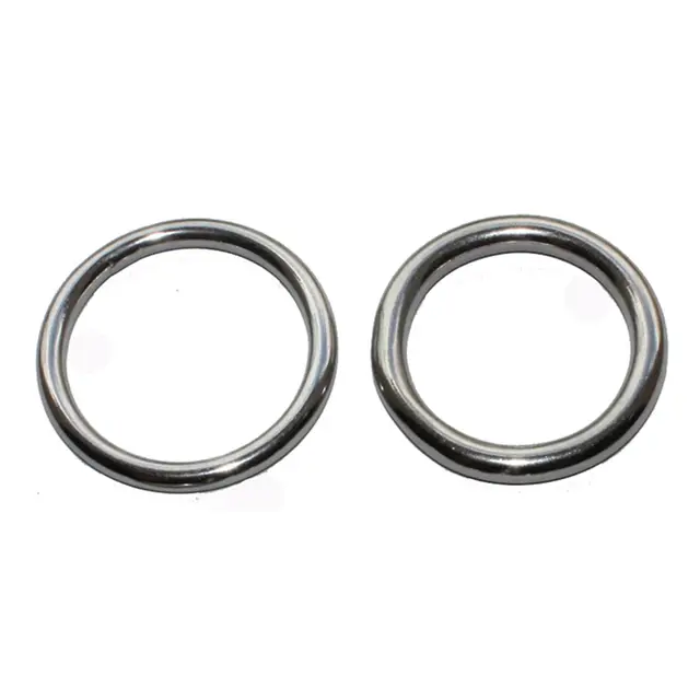 10 x Anneau Soudé M4 * 40mm 304 Acier Inoxydable O Anneaux Ronds pour kayak canots Marine Voile D'ombrage bateau