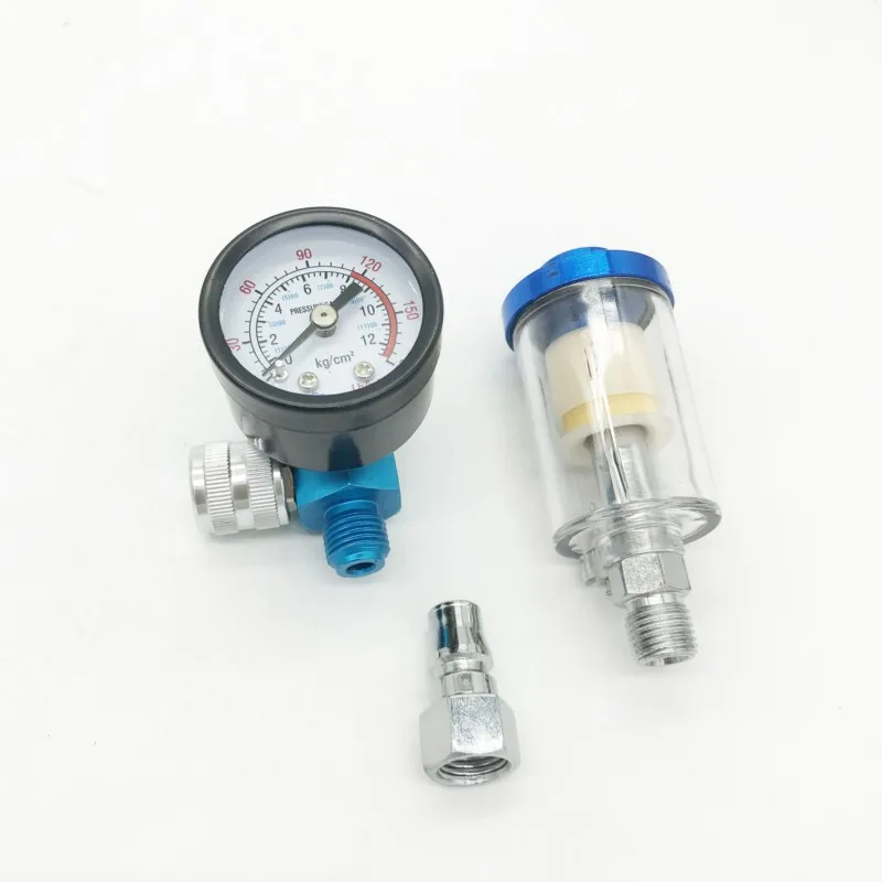 

DEWABISS spray paint gun 3pcs/lot Air Regulator gauge +filter +adapter unviersal meter for spray gun airbrush painting cars tool