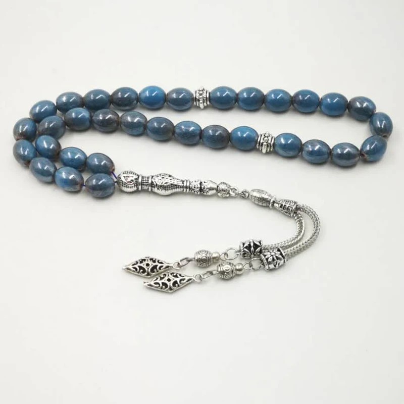 Новый стиль tasbih Керамика ручной работы 33 бусины металлические кисточки Eid