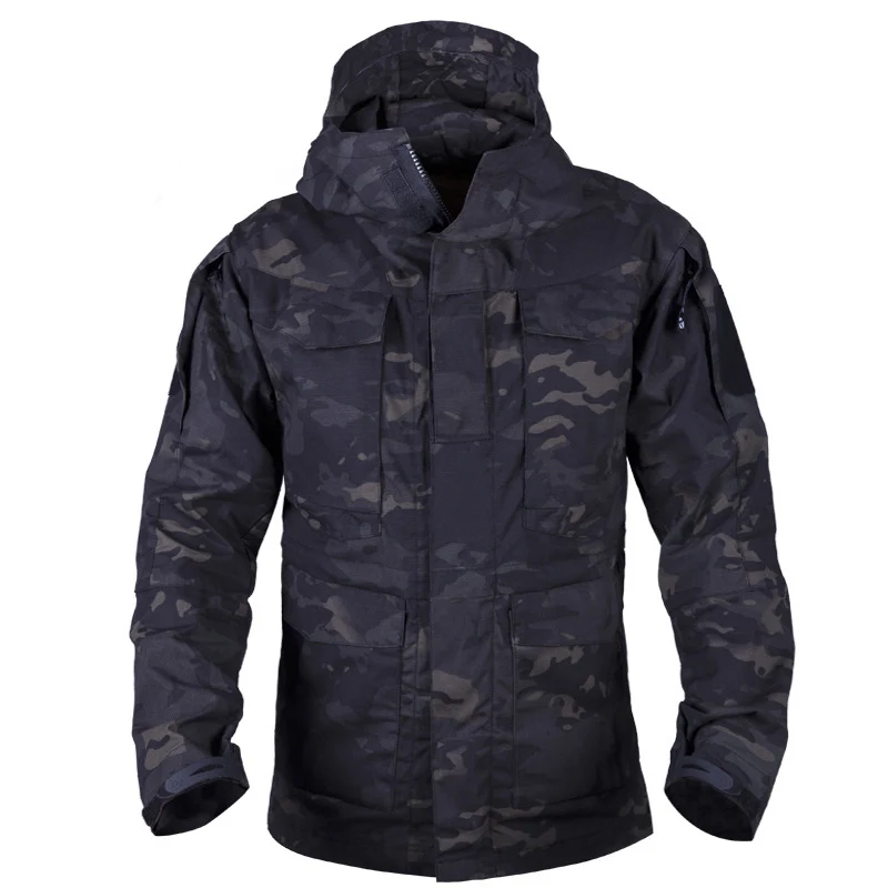 

Army Field Tactical Jacket Men Waterproof Rip-stop Camouflage Military Jackets Autumn Multi-Pockets Windbreaker Coat