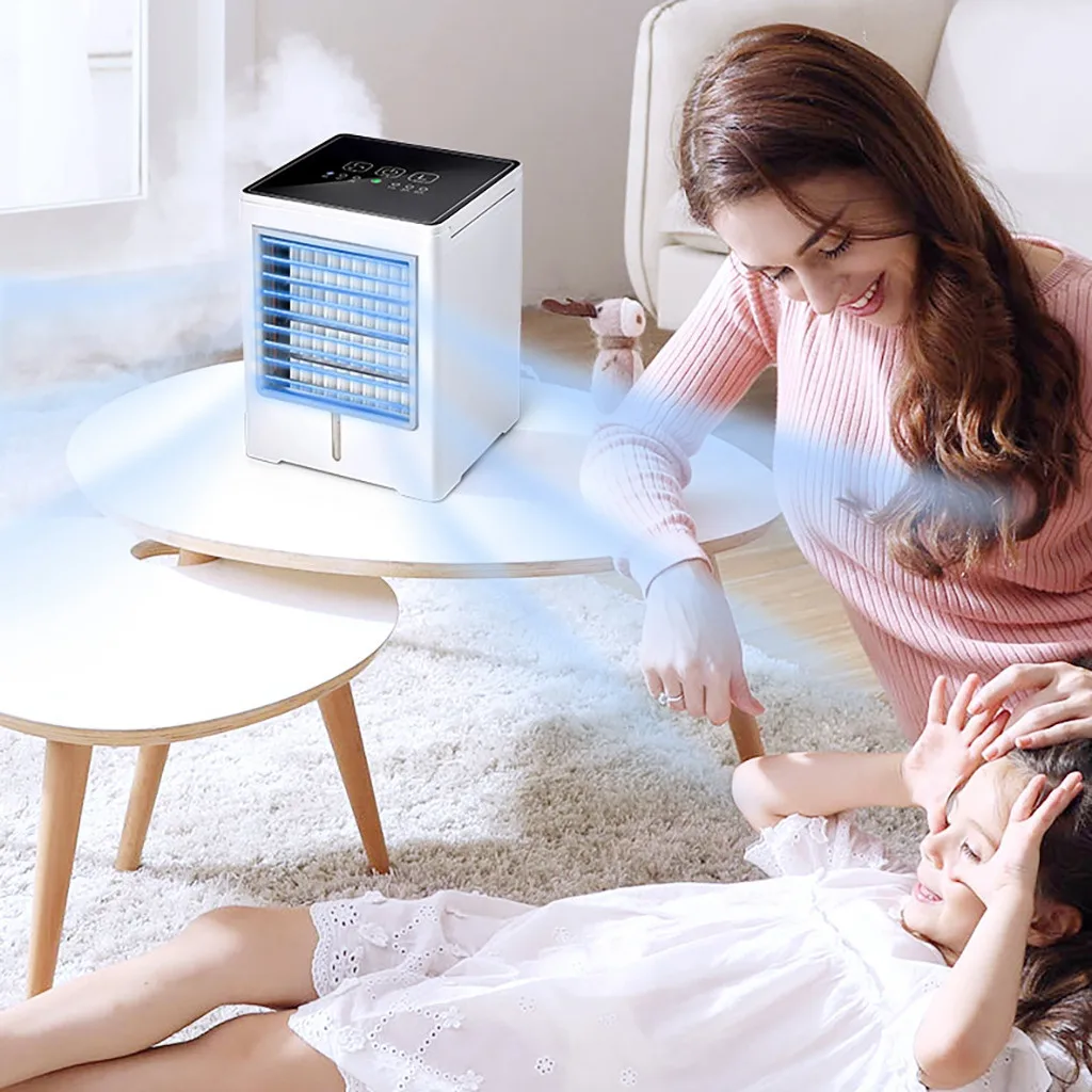 

USB Charging Full Screen Feel Smart Mini Portable Air Conditioning Fan Air And Cooling Technology Air Conditioner Fan Filter