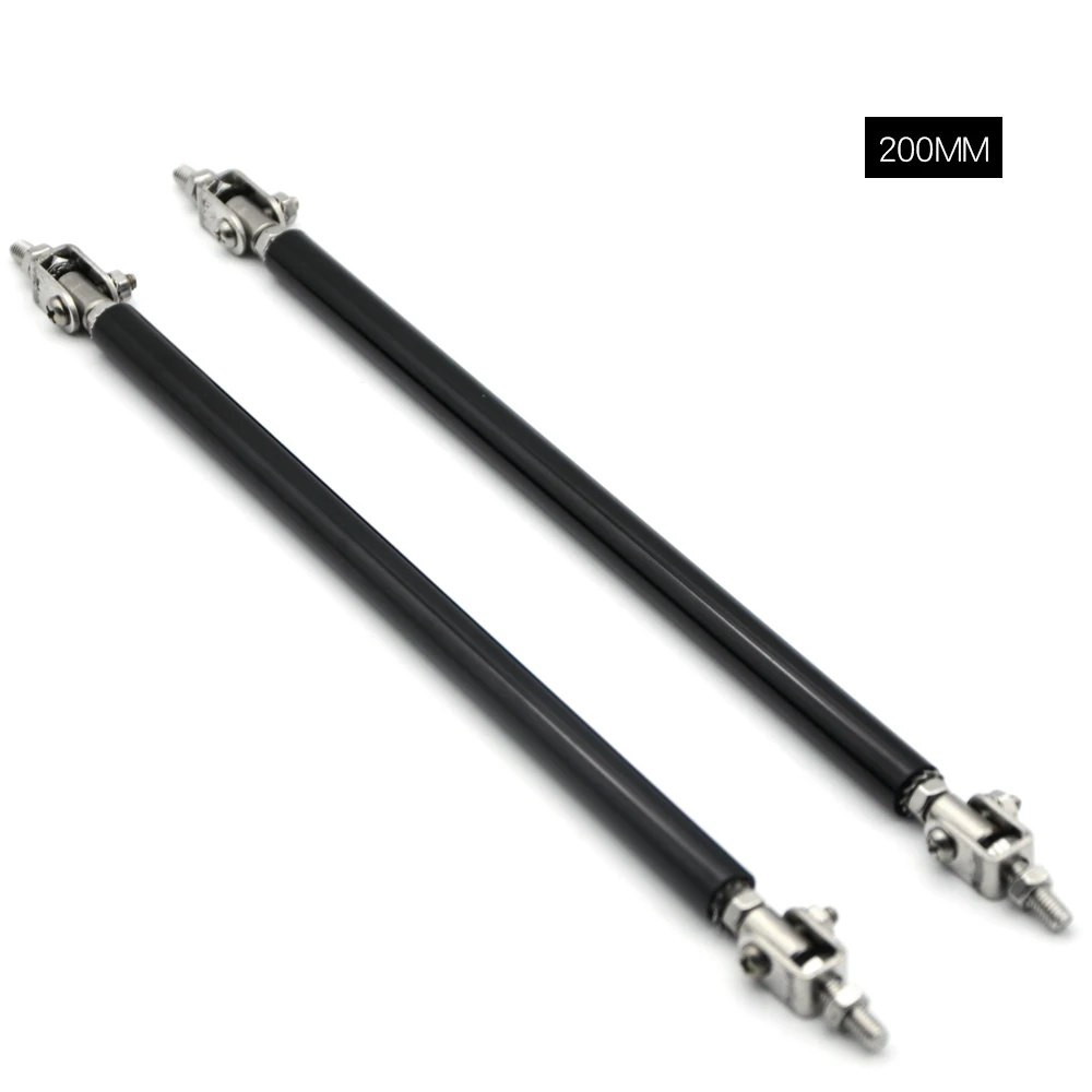 Universal ajustable 75mm/100mm/150mm/200mm carrera parachoques delantero barra divisora de labios kit de soporte para Barra de corbata