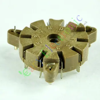 

Wholesale and retail 8pc 9pin Bakelite vacuum tube socket valve base Chassis 12AX7B 12AU7B 6DJ8 audio free shipping