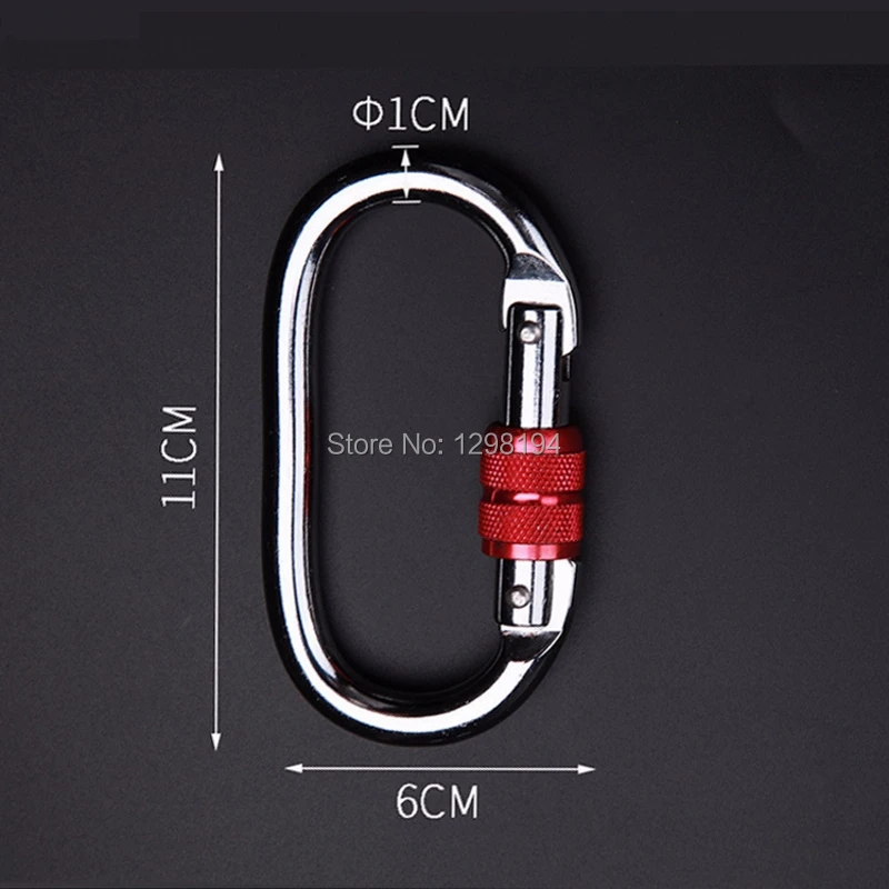 Карабин юстировочный винт запирающиеся крючки Блокировка безопасности защитный брелок для тяжелых условий эксплуатации для верхолазных работ Пеший Туризм Спусковая Веревка Йога-гамак