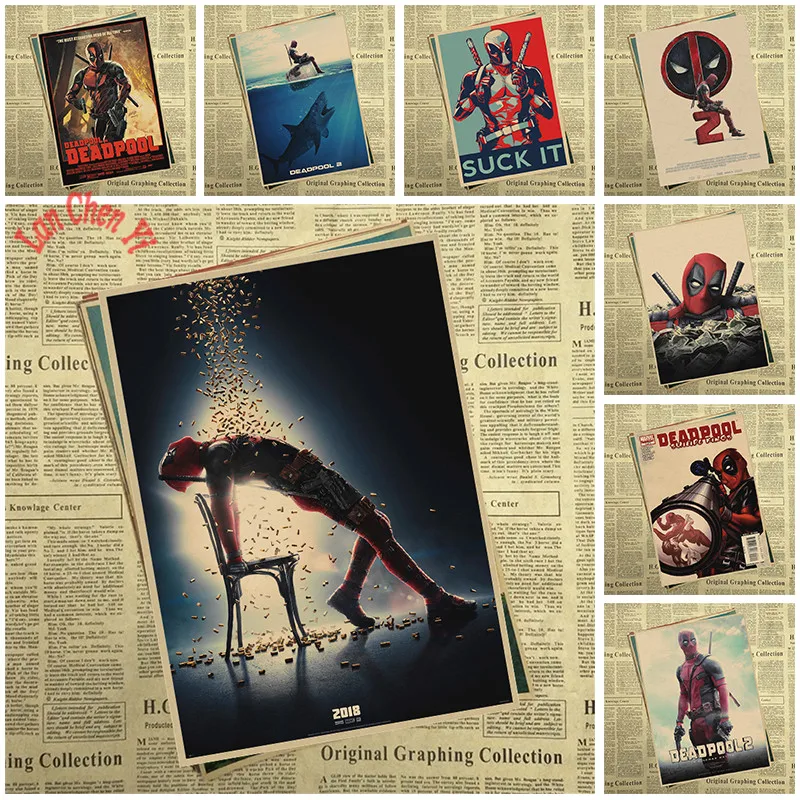 

New Deadpool 2 Superhero DC Marvel Hot Movie Funny Art Poster Painting Print Home Decor For Wall