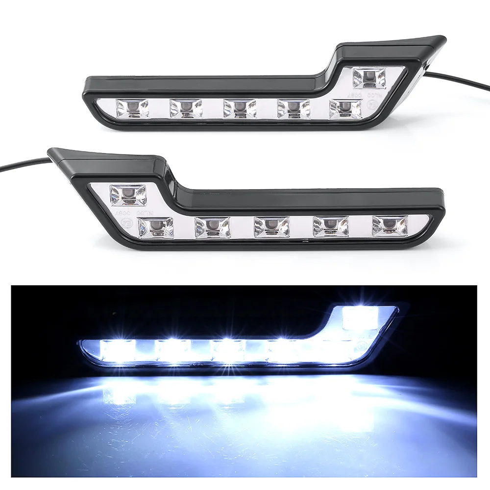 

DRL Led Daytime Running Lights White 6000K 12V Auto 6 COB LED DRL Light Auto Fog Lamp Headlight Accessories Car Styling