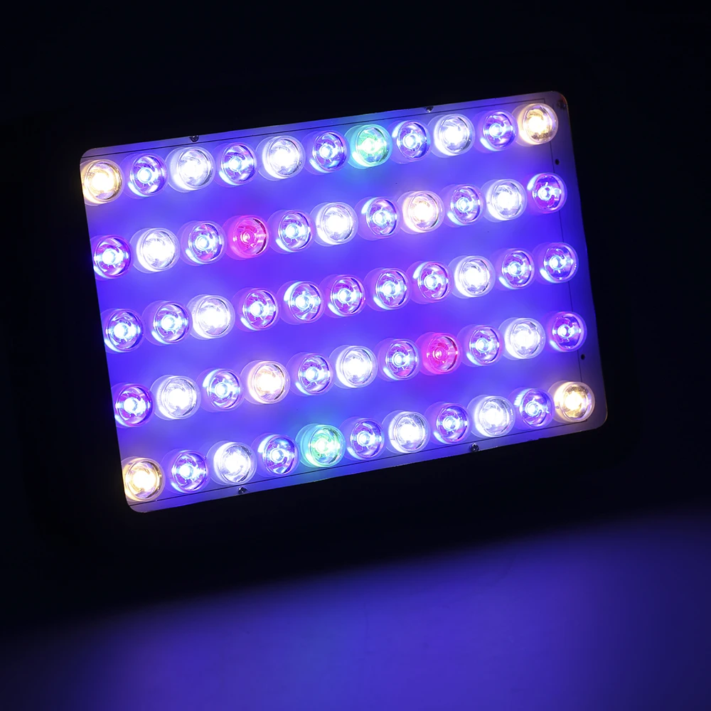 

165W 55 LEDs Aquarium Light Dimmable Full Spectrum for Reef Fish Coral Tank Freshwater Saltwater Lighting Blue and White