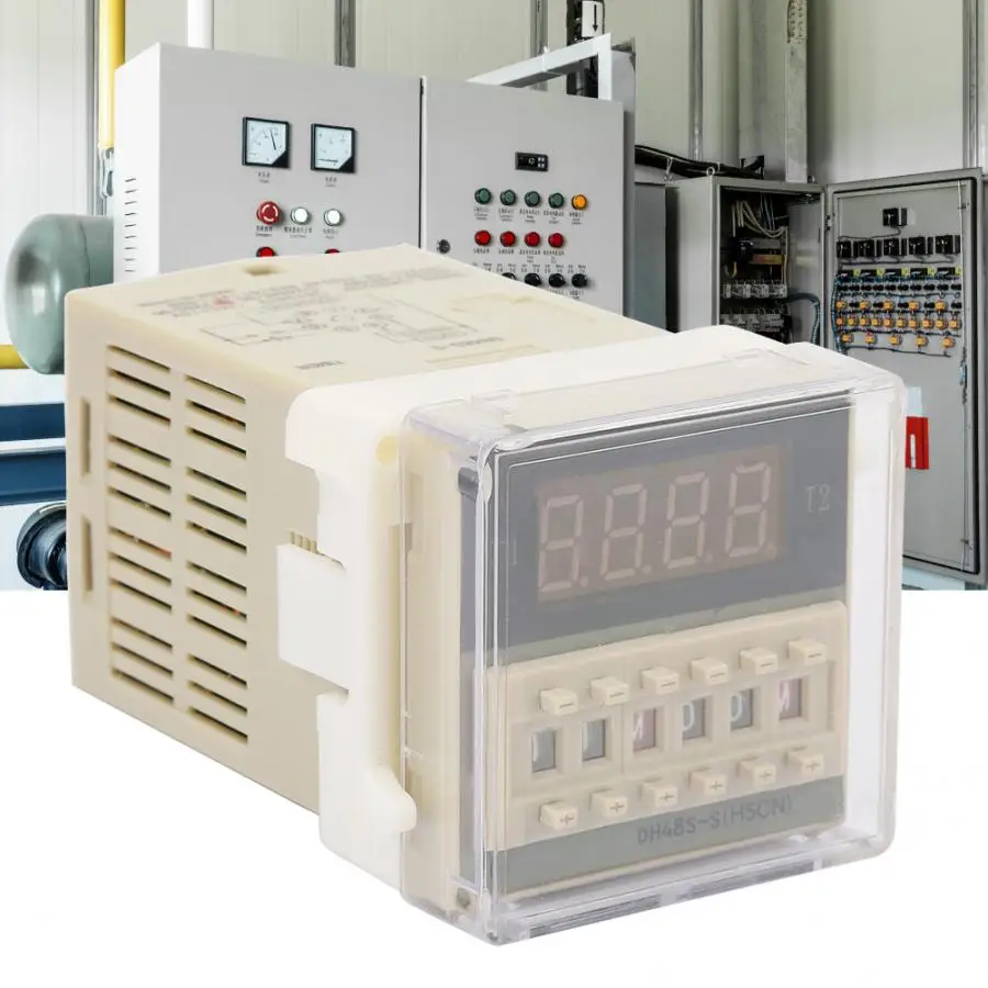 

0.01S-99H 8 Pins Digital Time Relay DH48S-S LCD Display Time Timer Delay Relay 12VAC DC/24VAC DC/110VAC/220VAC Optional