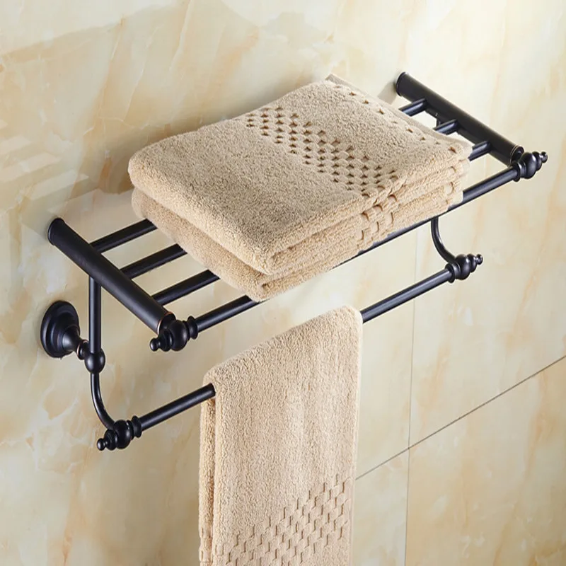 Aothpher 60CM Brass Oil Rub Bronze Finished Towel Racks Brand Bathroom