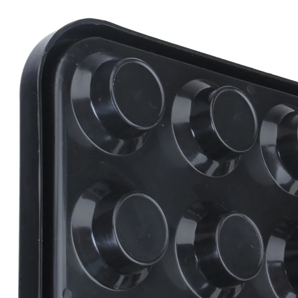 Funny Indoor Games Plastic Pool Billiard Ball Tray Holds 16 Balls - Black for Club Pub Family Games Supplies Snooker Accessory