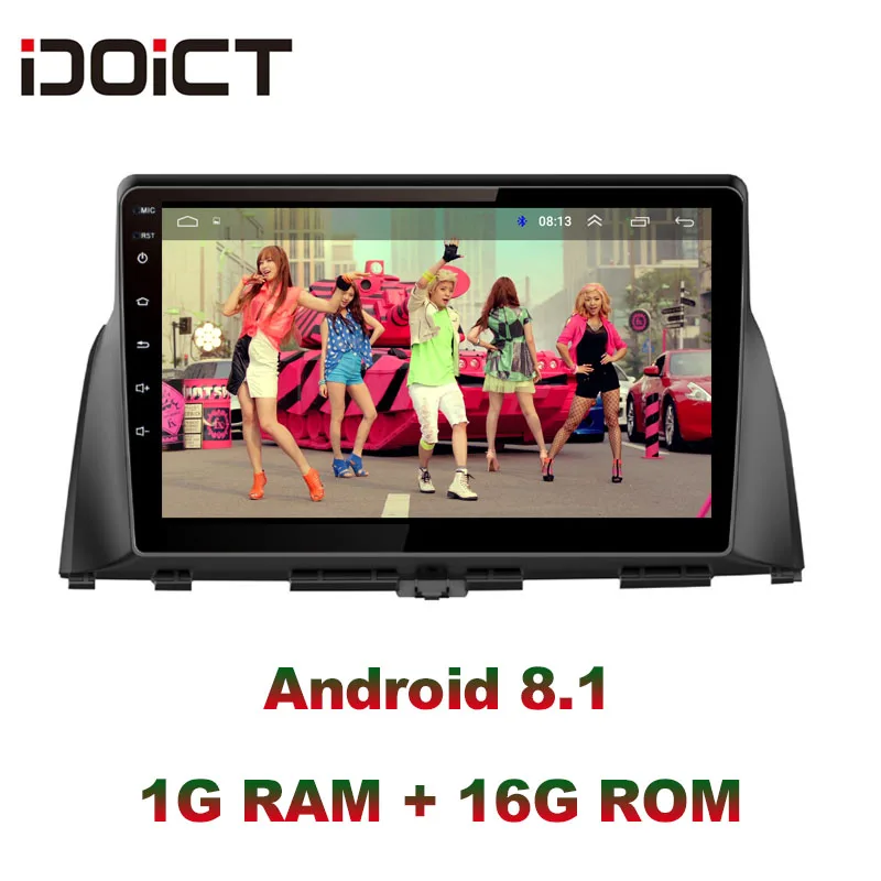Top IDOICT  Android 8.1 Car DVD Player GPS Navigation Multimedia For KIA optima K5 radio 2016 2017 car stereo bluetooth 1