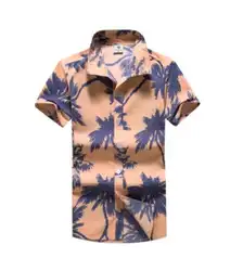 2018 негабаритных 5xl Для мужчин S короткий рукав гавайская рубашка летние дышащие Cool Quick Dry Повседневное цветочный Рубашки для мальчиков для