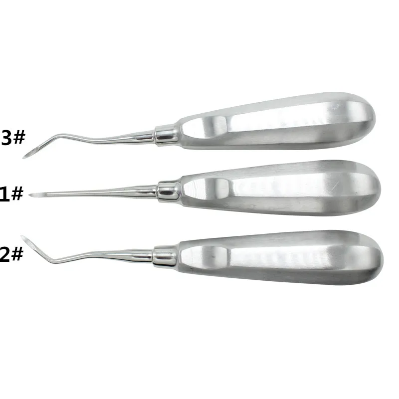 

Stainless Steel Dental Elevator Teeth Clareador Curved Root Hexagon Handle Dentist Surgical Instrument Tools
