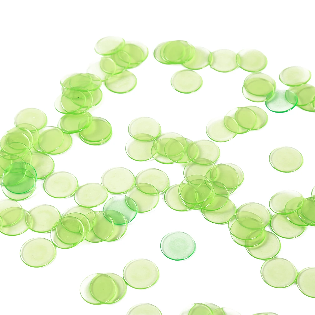 100 шт./пакет детские математические игрушки Монтессори материалы Детские обучение количество соответствует раннего образования прозрачный Пластик монет детские игрушки - Цвет: grass green