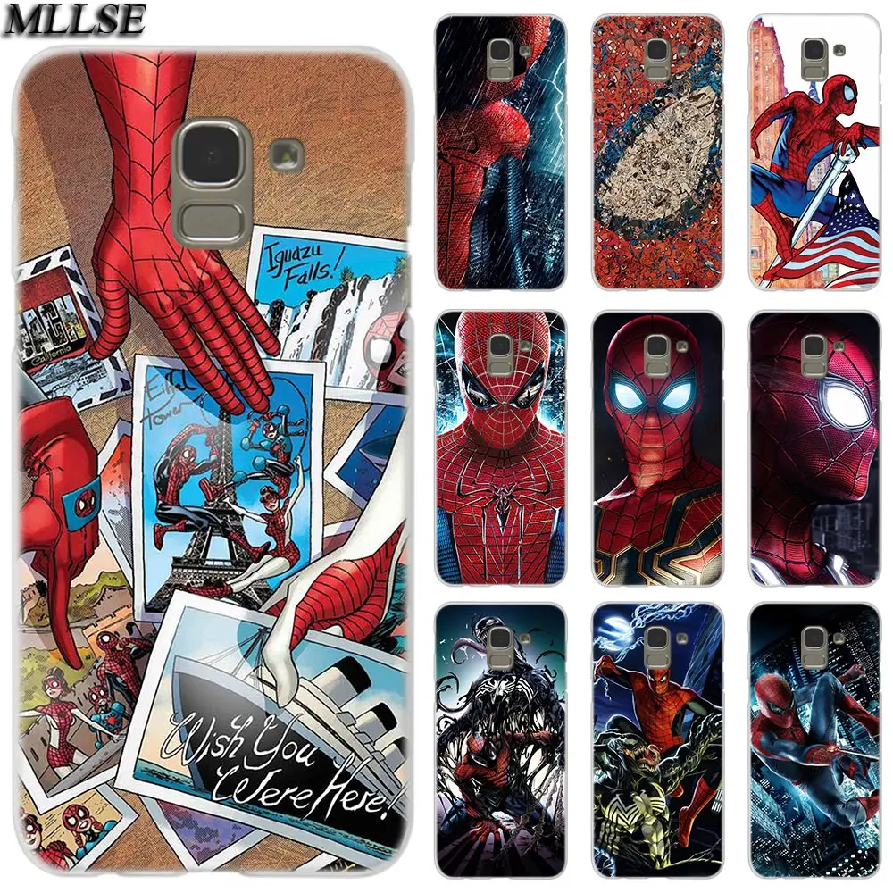 

MLLSE The Amazing Spider Man Clear Case Cover for Samsung Galaxy J2 J4 CORE J3 J5 J7 2016 2017 EU J8 J6 2018 J4 Plus J7Prime Hot