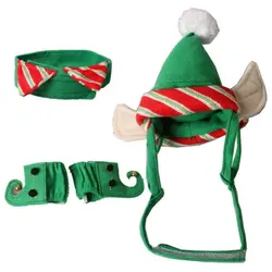 Рождество животным костюм шеи воротник штанины манжеты шляпу Санта для собаки кошки вечерние Косплэй домашних животных
