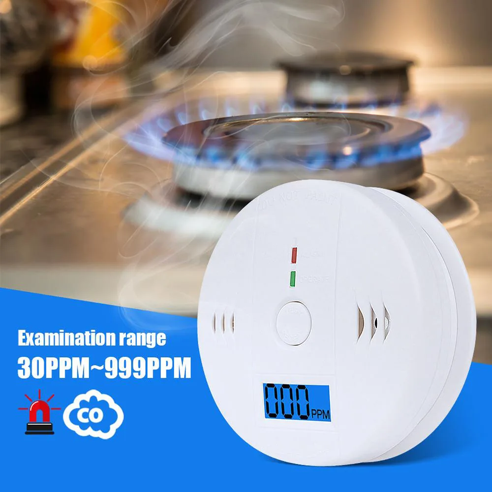 

LCD CO Sensor Work alone siren sound Independent Carbon Monoxide Poisoning Warning Alarm Detector