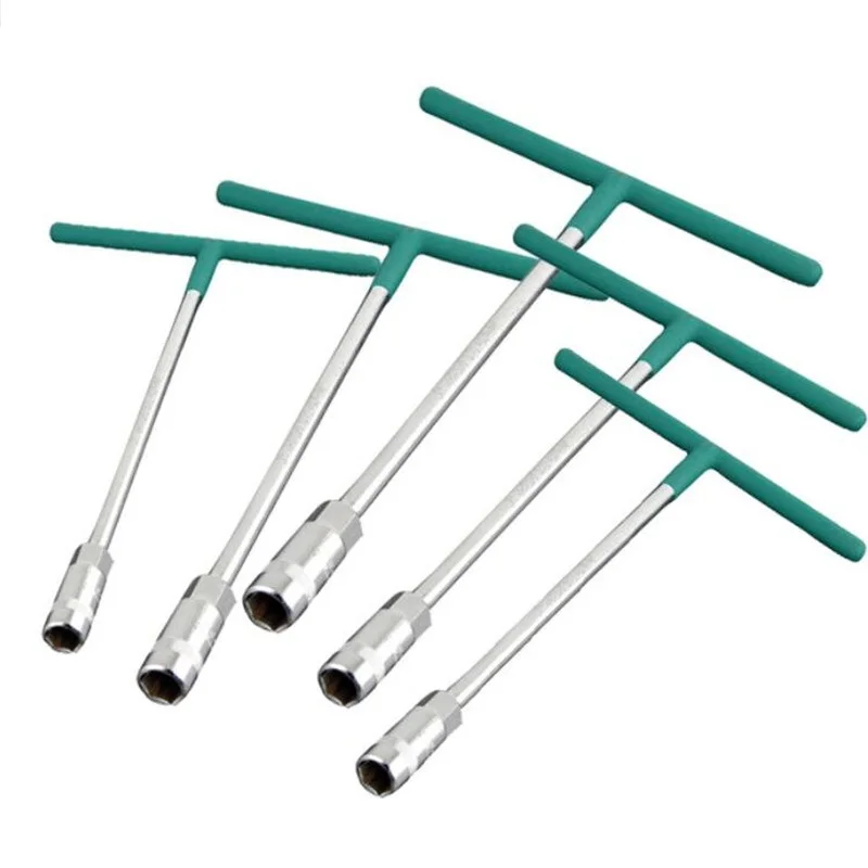 

High Quality CR-V T Handle Type 5 Pcs A Set of Keys T Socket Wrench Set Tools For Car 8-14mm Torque Wrench