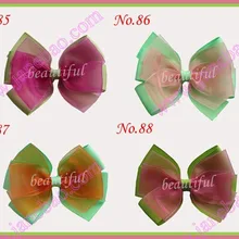 60 шт. новейшие пасхальные банты для волос Пасхальные заколки для волос перья банты для волос