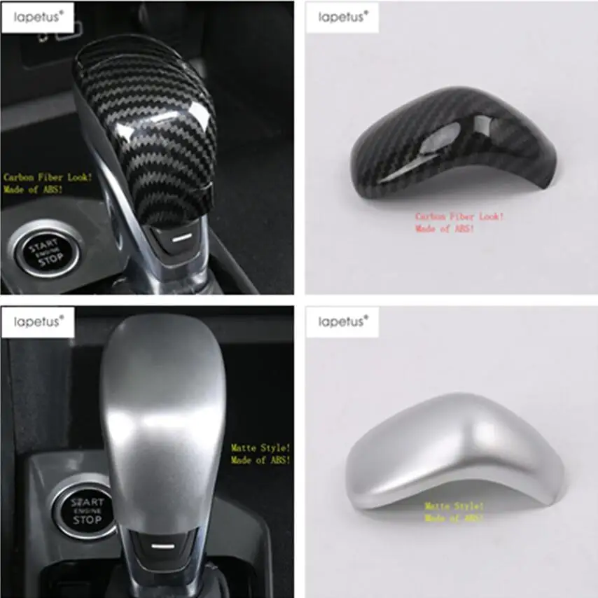 

Lapetus Accessories Fit For Nissan Teana / Altima 2019 ABS Print Gear Shift Knob Molding Cover Kit Trim Matte Carbon Fiber Look
