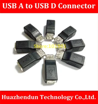 

Free Shipping USB 2.0 Connector USB A Interface to USB D Interface Connector for Power Cable Black USB A TO USB D -2pcs/lot